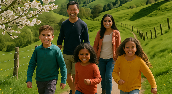 Family Stroll in Waitomo